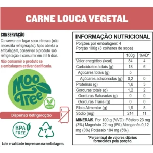 Carne Louca Vegetal Moo Tree Vegano 400g - Moo Tree - Imagem 4
